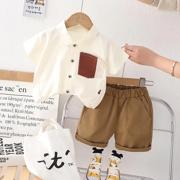 White_Trendy_&_Comfortable_Cotton_Shirt_&_Shorts_Set_For_Baby_Boys