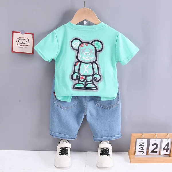 Sea_Green_Trendy_&_Comfortable_Cotton_T-Shirt_With_Shorts_For_Baby_Boys