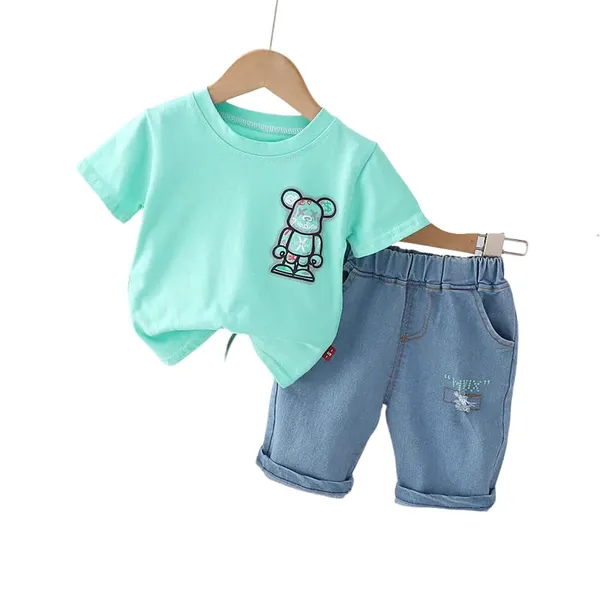 Sea_Green_Trendy_&_Comfortable_Cotton_T-Shirt_With_Shorts_For_Baby_Boys