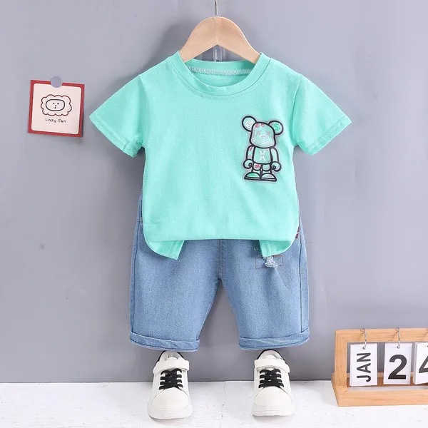 Sea_Green_Trendy_&_Comfortable_Cotton_T-Shirt_With_Shorts_For_Baby_Boys