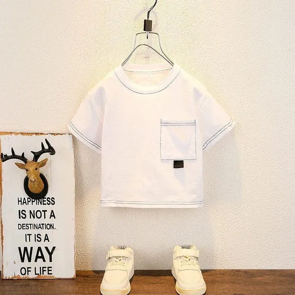 White_Trendy_&_Comfortable_T-Shirt_Denim_Shorts_For_Boys