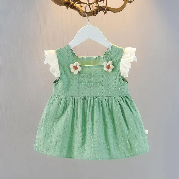Green_Trendy_&_Comfortable_Ruffle_Dress_For_Girls