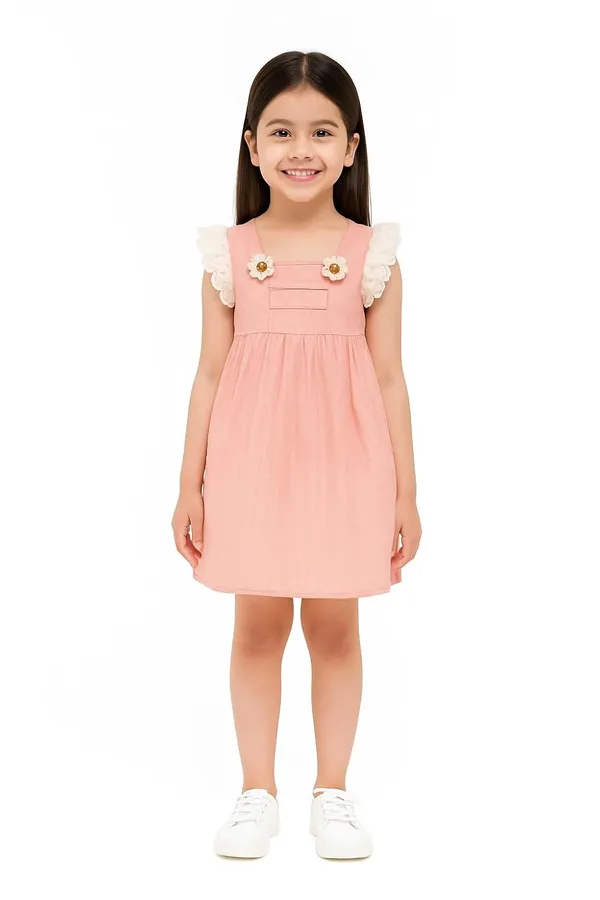 Pink_Trendy_&_Comfortable_Ruffle_Dress_For_Girls