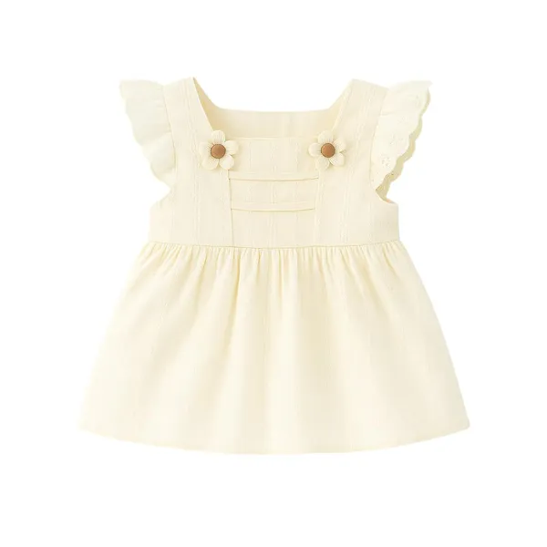 White_Trendy_&_Comfortable_Ruffle_Dress_For_Girls