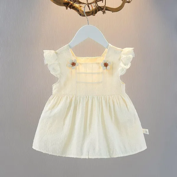 White_Trendy_&_Comfortable_Ruffle_Dress_For_Girls