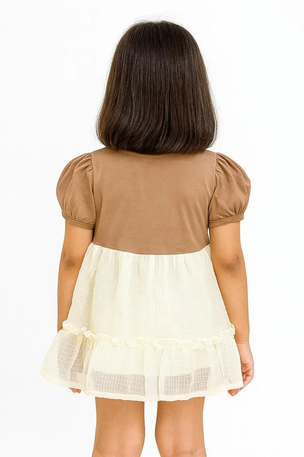 Brown_Trendy_&_Comfortable_Whimsy_Meets_Everyday_Charm_In_This_Ruffle-Layered_Dress_Set_For_Girls