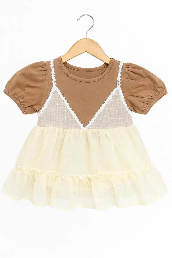 Brown_Trendy_&_Comfortable_Whimsy_Meets_Everyday_Charm_In_This_Ruffle-Layered_Dress_Set_For_Girls