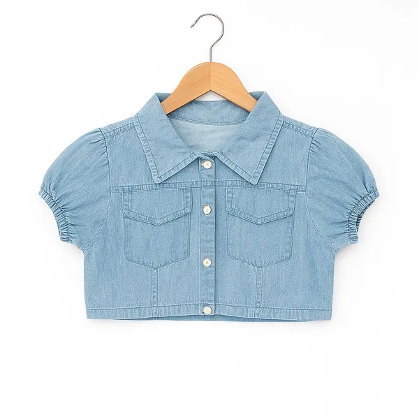 Pink_Trendy_&_Comfortable_Denim_Daydream_Cropped_Jacket_&_Tulle_Dress_Set_For_Girls