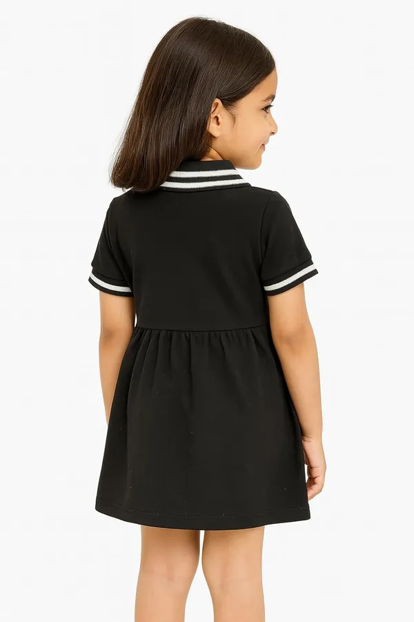 Black_Trendy_&_Comfortable_Polo_Style_Dress_For_Girls