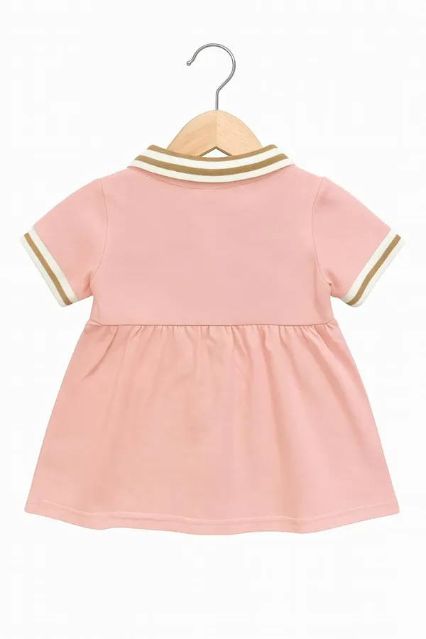 Pink_Trendy_&_Comfortable_Polo_Style_Dress_For_Girls