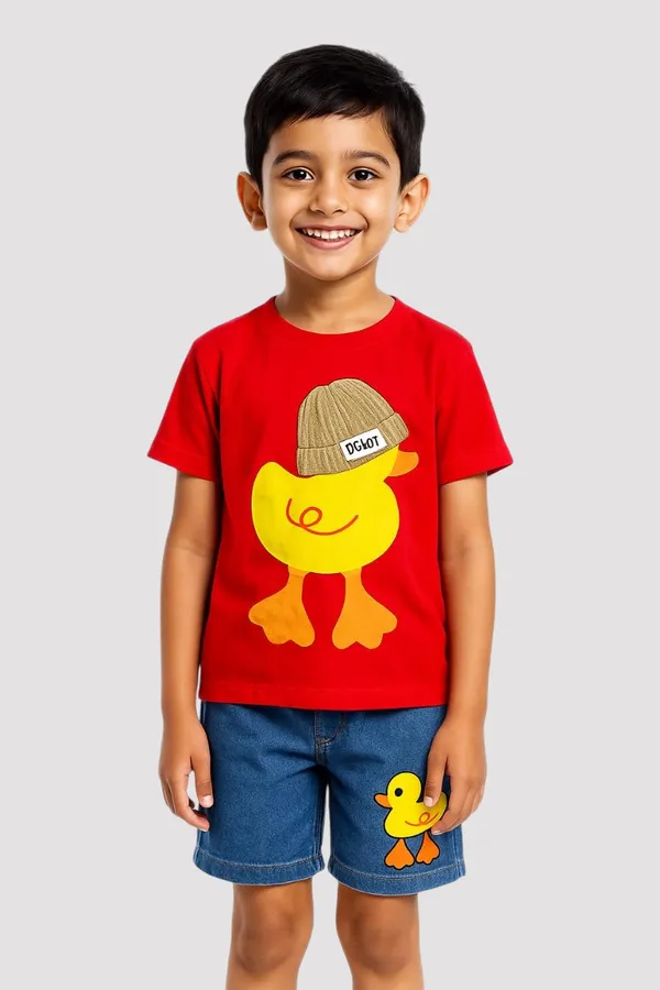 Red_Trendy_&_Comfortable_Smiley_T-Shirt_Denim_Set_For_Boys