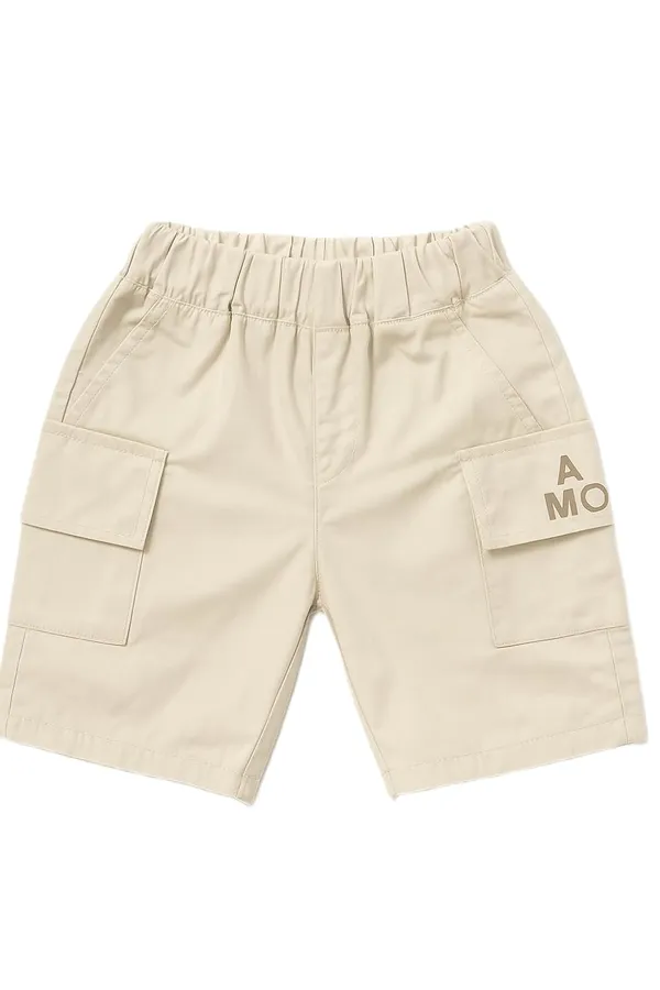 Cream_Trendy_&_Comfortable_Polo_T_Shirt_&_Shorts_Set_For_Boys