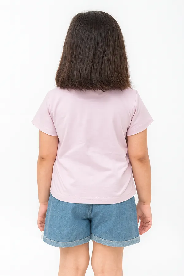 Lavender_Trendy_&_Comfortable_Comfy_Denim-Style_Shorts_Finished_With_A_Cute_Ribbon_Accent_For_Girls