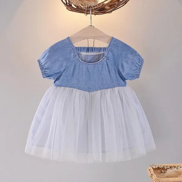 Blue_Trendy_&_Comfortable_Denim_Tulle_Dress_For_Girls
