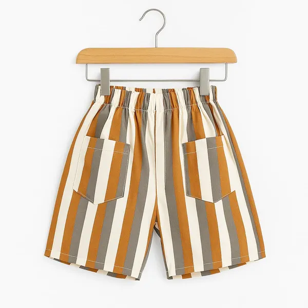 Orange_Trendy_&_Comfortable_Bold_Vertical_Striped_Short_And_T_Shirt_Set_For_Boys