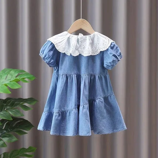 Mustard_Trendy_&_Comfortable_Scalloped_Collar_Denim_Dress_For_Girls