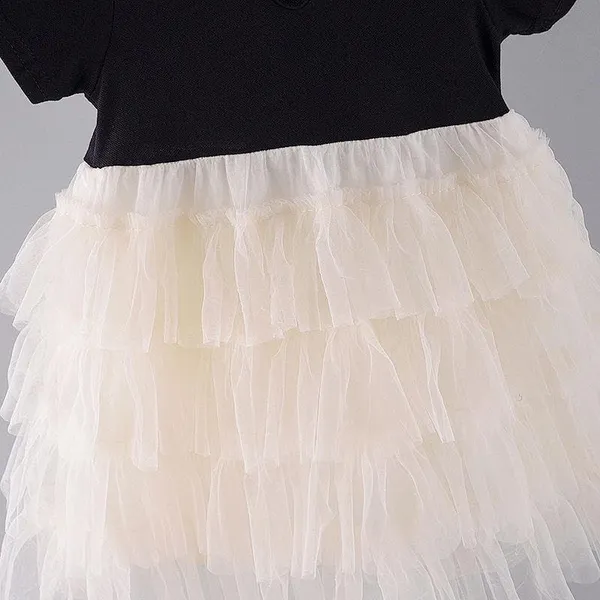 Blue_Trendy_&_Comfortable_Monochrom_Ruffle_Dresses_For_Girls