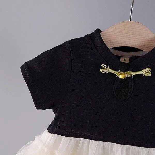 Blue_Trendy_&_Comfortable_Monochrom_Ruffle_Dresses_For_Girls