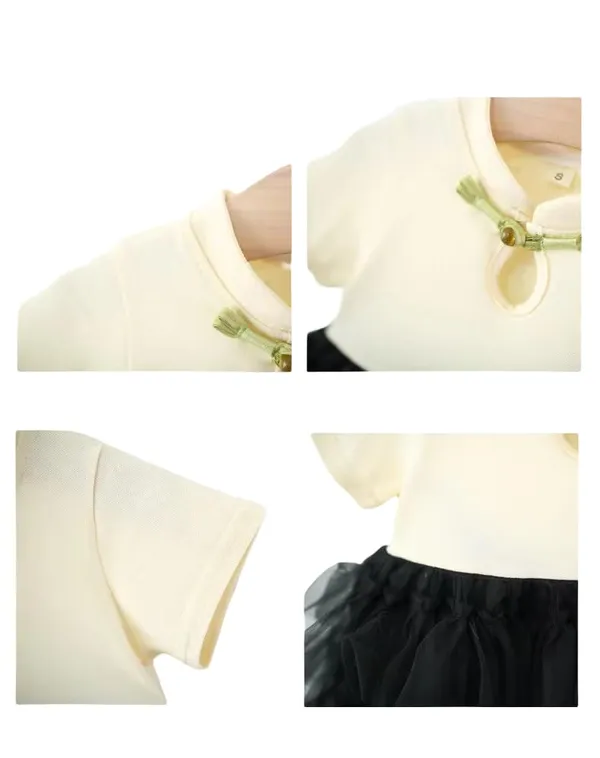 White_Trendy_&_Comfortable_Monochrom_Ruffle_Dresses_For_Girls