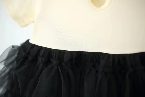 White_Trendy_&_Comfortable_Monochrom_Ruffle_Dresses_For_Girls