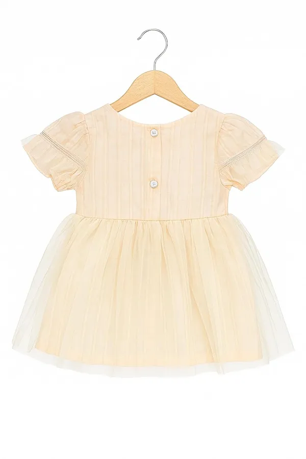 Pink_Trendy_&_Comfortable_Daisy_Garland_Flutter-Sleeve_Tulle_Party_Dress_For_Girls