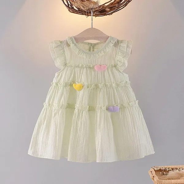 Green_Trendy_&_Comfortable_3D_Heart_Dresses_For_Girls