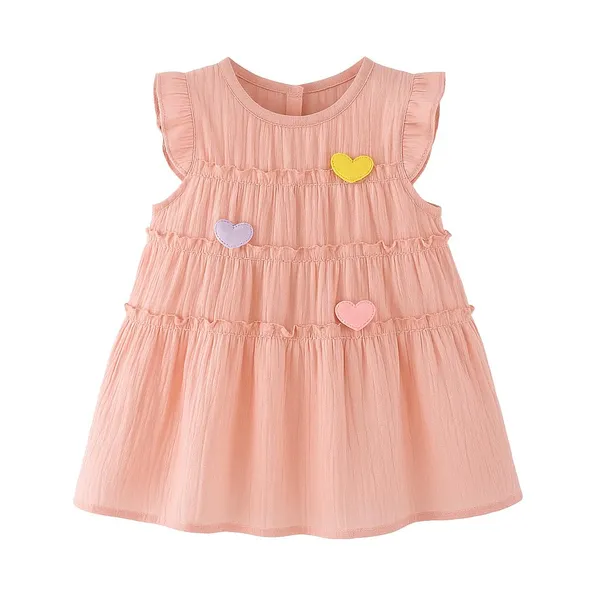Pink_Trendy_&_Comfortable_3D_Heart_Dresses_For_Girls