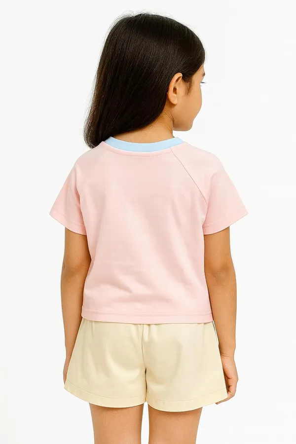 Brown_Trendy_&_Comfortable_Cute_Girl_&_Rabbit_Graphic_Tee_&_Shorts_Set_For_Girls