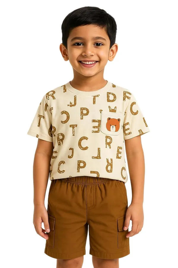 Brown_Trendy_&_Comfortable_Alphabet_Adventure_Tee_&_Cargo_Shorts_Set_For_Boys