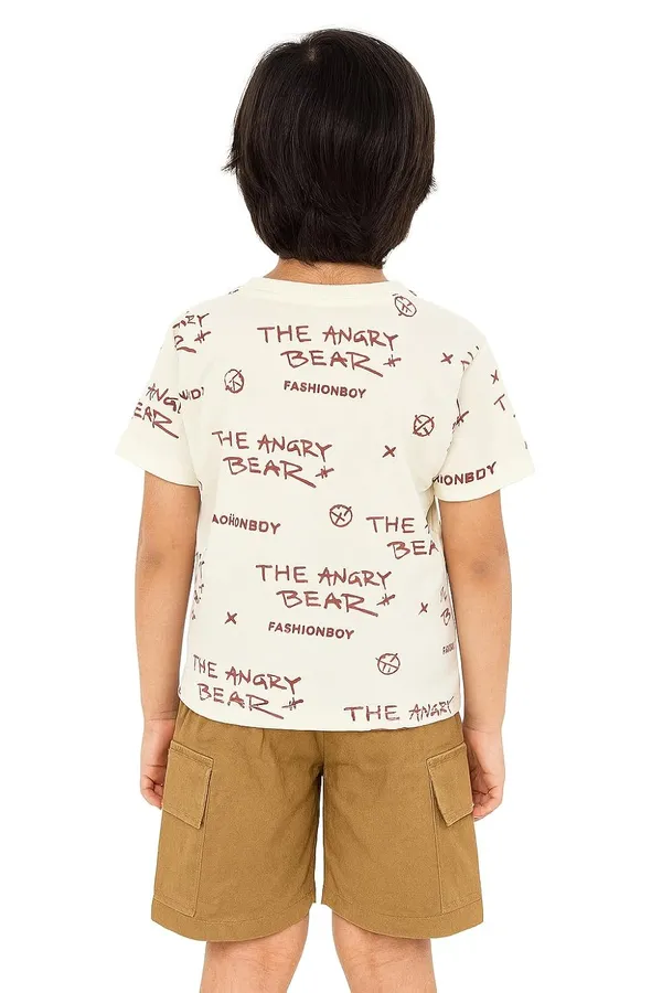 Brown_Trendy_&_Comfortable_Bear_Graphic_Tee_&_Cargo_Shorts_Set_For_Boys