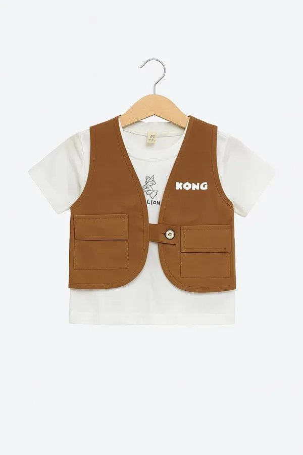 Brown_Trendy_&_Comfortable_Explorer_Vest_&_Shorts_Set_For_Boys
