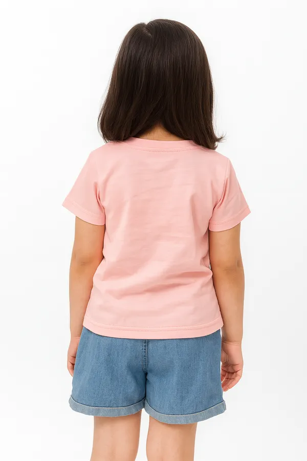Pink_Trendy_&_Comfortable_Comfy_Denim-Style_Shorts_Finished_With_A_Cute_Ribbon_Accent_For_Girls
