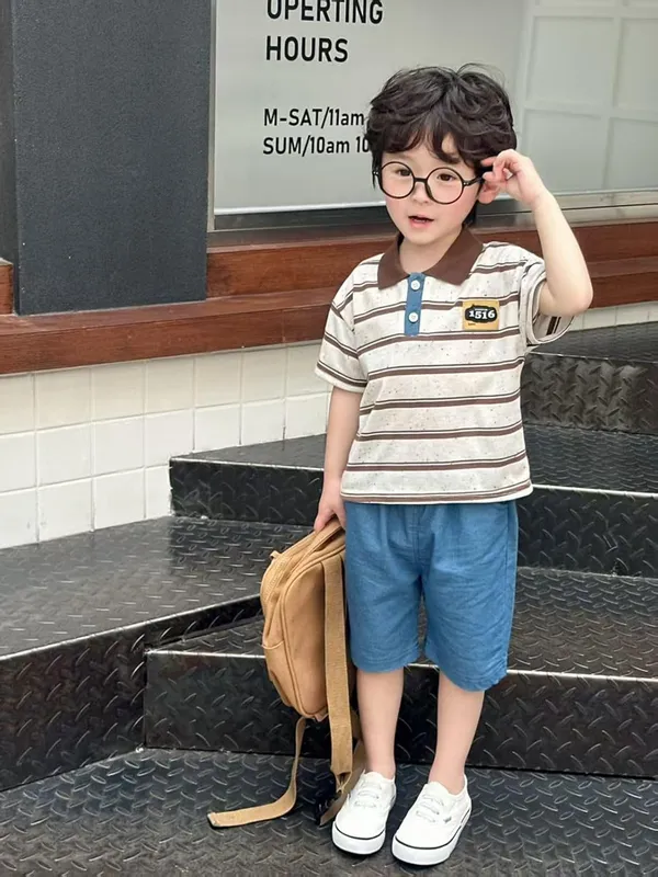 Brown_Trendy_&_Comfortable_Cotton_T-Shirt_&_Shorts_Set_For_Baby_Boys
