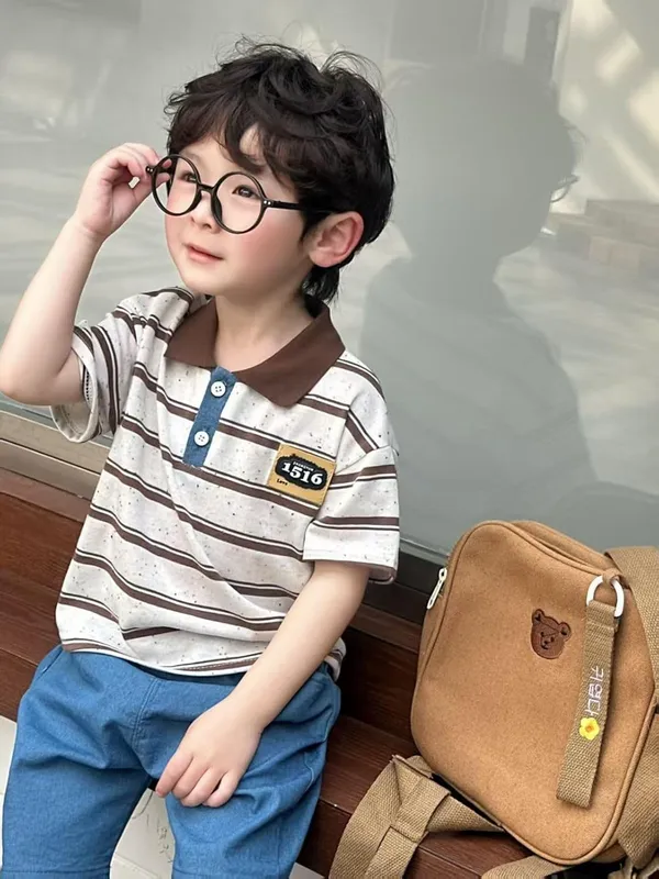 Brown_Trendy_&_Comfortable_Cotton_T-Shirt_&_Shorts_Set_For_Baby_Boys