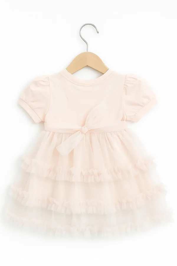Orange_Trendy_&_Comfortable_This_Cherry-Topped_Tulle_Dress_For_Girls