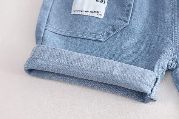 White_Trendy_&_Comfortable_Construction_Denim_Shorts_Set_For_Boys