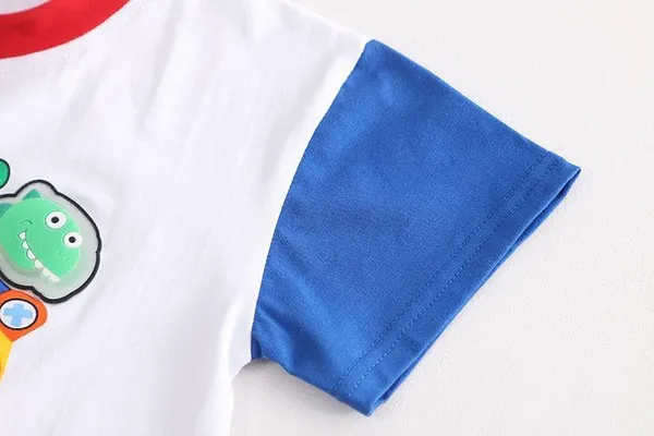 White_Trendy_&_Comfortable_Construction_Denim_Shorts_Set_For_Boys