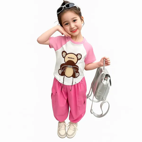 Pink_Trendy_&_Comfortable_Bear_Pant_Set_For_Girls