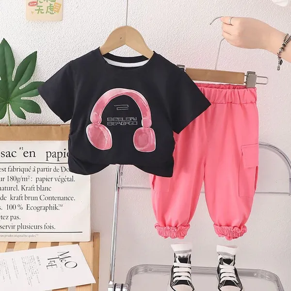 Black_Printed_Cotton_T-Shirt_With_Lowers_For_Baby_Girls