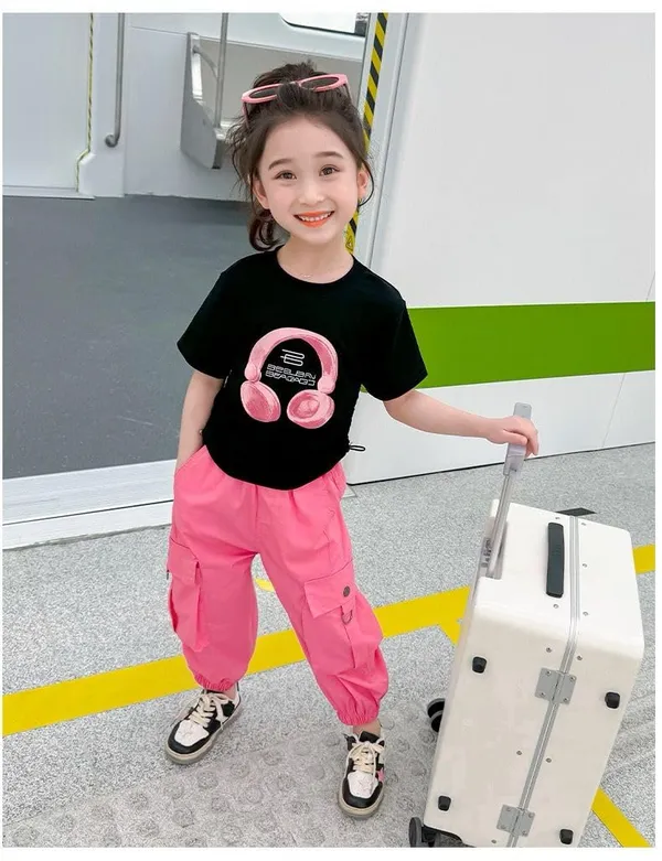 Black_Printed_Cotton_T-Shirt_With_Lowers_For_Baby_Girls