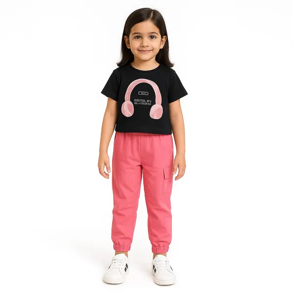 Black_Printed_Cotton_T-Shirt_With_Lowers_For_Baby_Girls