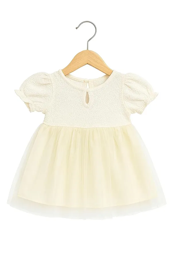 Cream_Trendy_&_Comfortable_Tulip_Tulle_Delight_Set_For_Girls