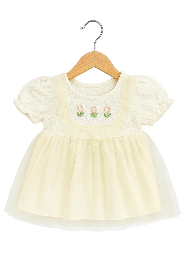Cream_Trendy_&_Comfortable_Tulip_Tulle_Delight_Set_For_Girls