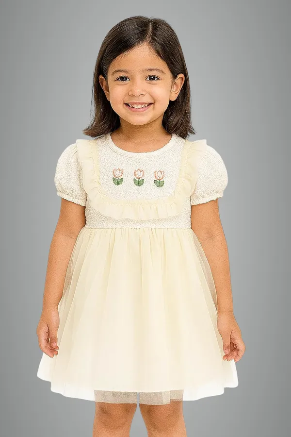 Cream_Trendy_&_Comfortable_Tulip_Tulle_Delight_Set_For_Girls