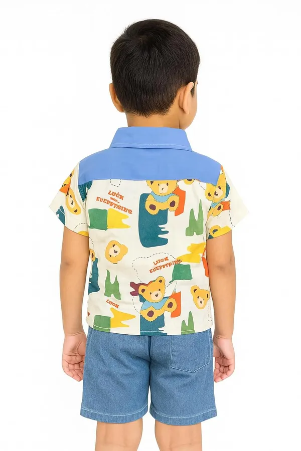 Dark_Blue_Trendy_&_Comfortable_Lucky_Bears_Shirt_&_Denim_Set_For_Boys