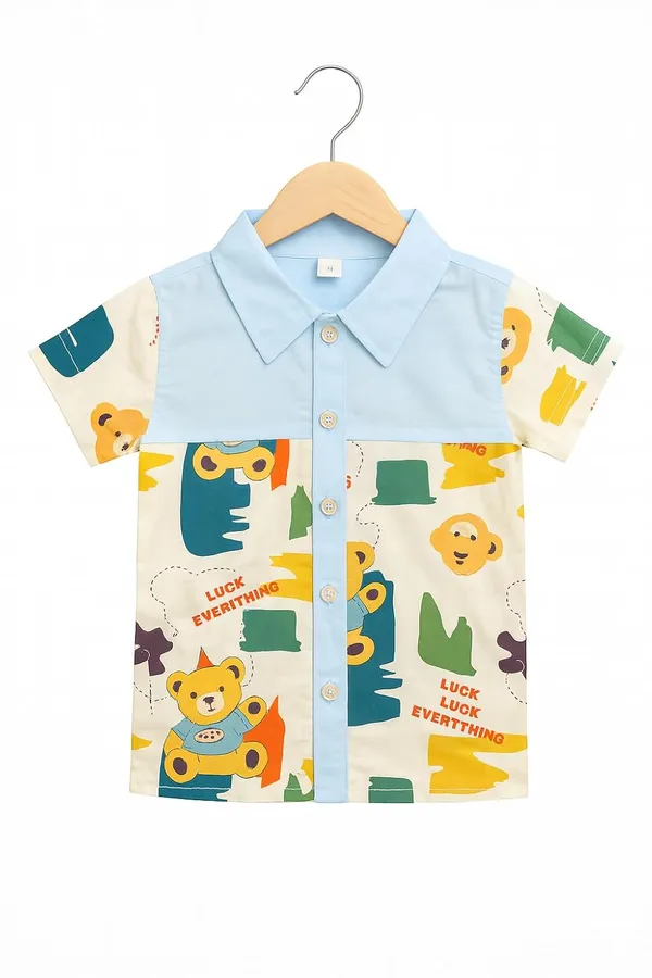 Light_Blue_Trendy_&_Comfortable_Lucky_Bears_Shirt_&_Denim_Set_For_Boys