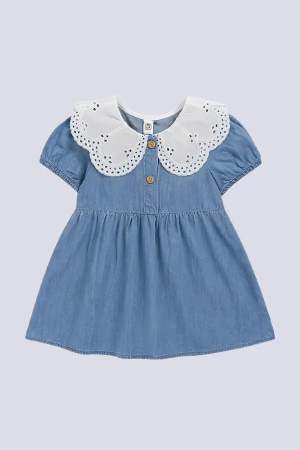 Mustard_Trendy_&_Comfortable_Scalloped_Collar_Denim_Dress_For_Girls