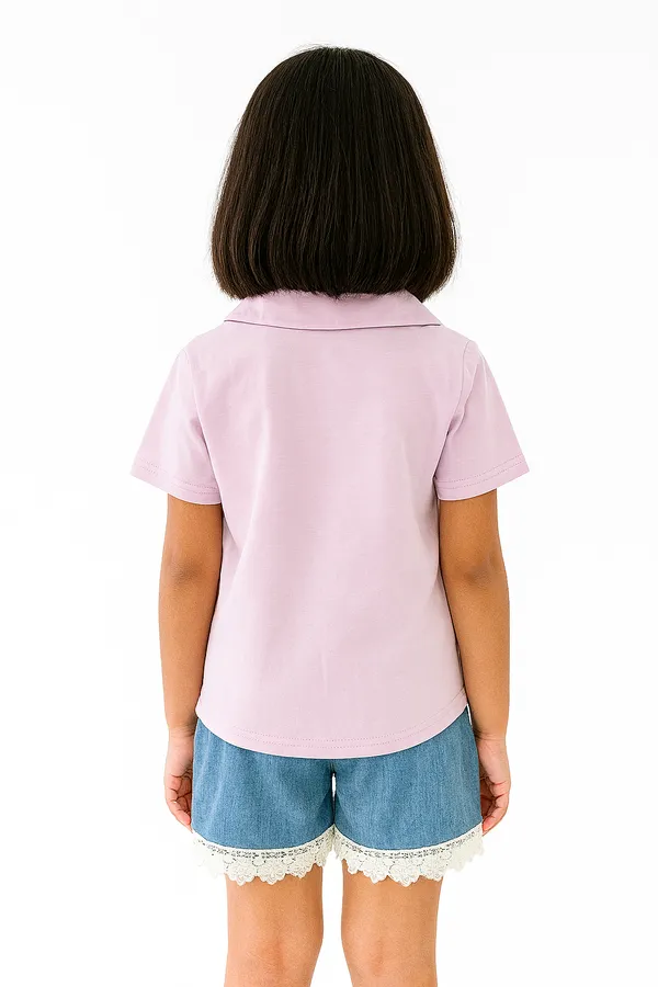 Lavender_Trendy_&_Comfortable_Shirt_And_Laced_Denim_Set_For_Girls
