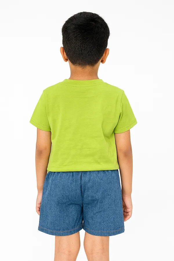 Green_Trendy_&_Comfortable_Good_Things_T_Shirt_And_Shorts_Set_For_Boys