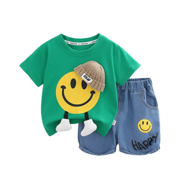 POP_STREET_KIDS_Baby_Boys_Smiley_T-Shirt_Denim_Set